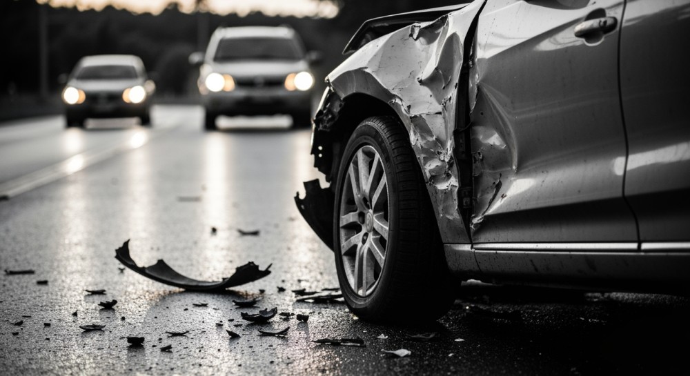 Kierowca znika po dramatycznym dachowaniu na DW 162