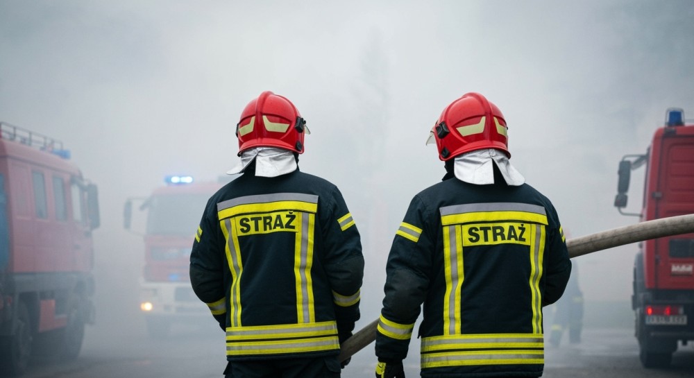 Sąsiedzi i strażacy w akcji: Pożar składziku drewna w Gościnie uratował garaż