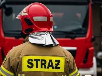 Dron strażacki wykrył pożar traw w Gościnie