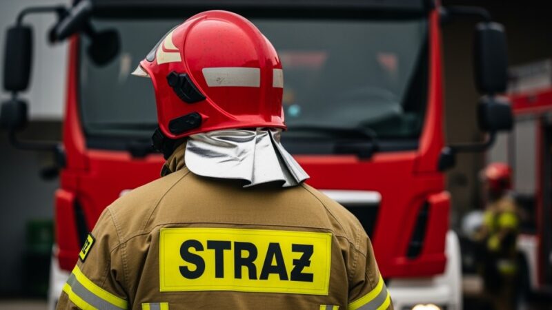 Dron strażacki wykrył pożar traw w Gościnie