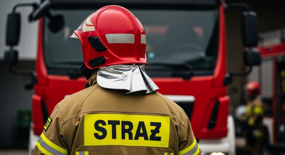 Dron strażacki wykrył pożar traw w Gościnie